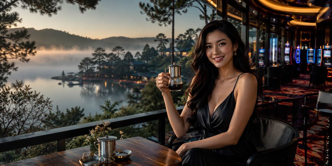 Quán cà phê Đà Lạt minh họa thói quen dùng ứng dụng khi mạng thay đổi